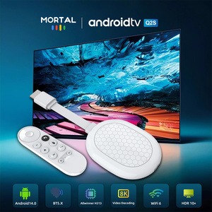 Android 14 TV Stick Mortal Q2S Voice Allwinner H313 HDR 2GB 8/16 GB Dual 2.4/5G Wifi BT 5.0 Multi Language Dongle TV BOX DONGLE