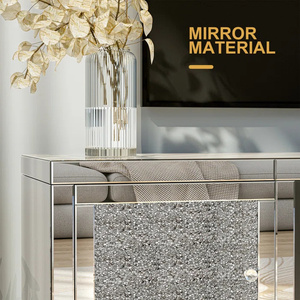 Hiện đại nhà nhân đôi phương tiện truyền thông giao diện điều khiển nhân đôi TV đứng cho TV lên đến 55 "với Lò sưởi bao gồm - Product Image 5