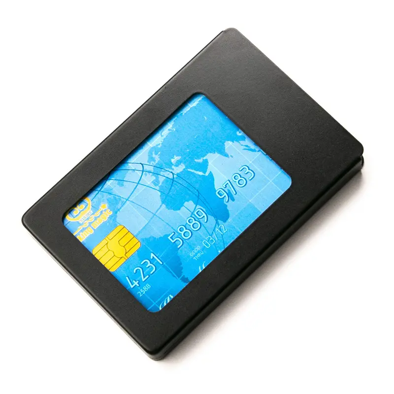 RFID Blocage En Métal En Acier Inoxydable En Aluminium Titulaire de la Carte De Crédit portable étui portefeuille
