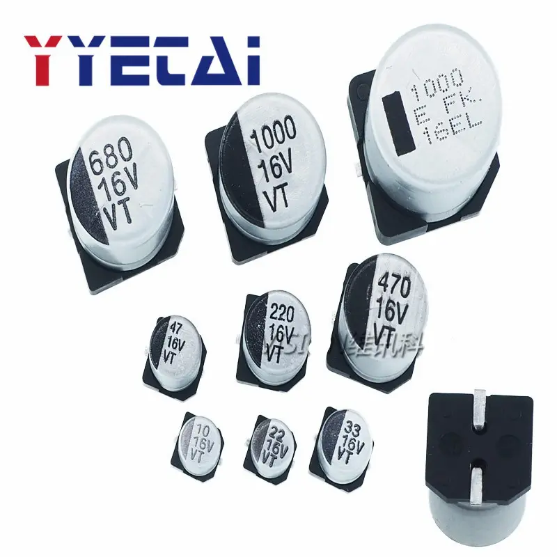 YYT – condensateur électrolytique en aluminium SMD 16V 33/47/100/220/470/680/1000uf