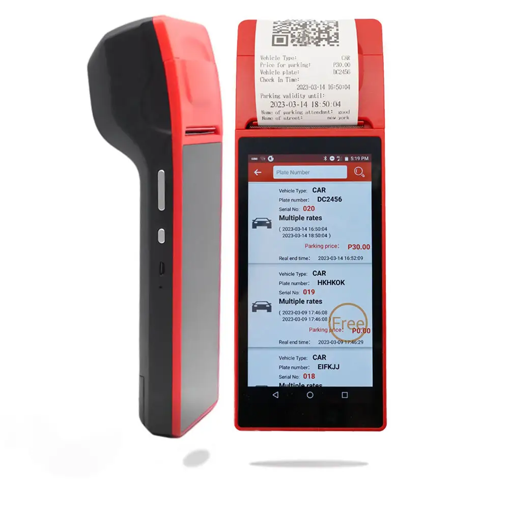 GOODCOM-Sistema de Gestión de tickets de estacionamiento de coche, Terminal POS Android 7,1, WiFi, 4G, GPRS, SMS