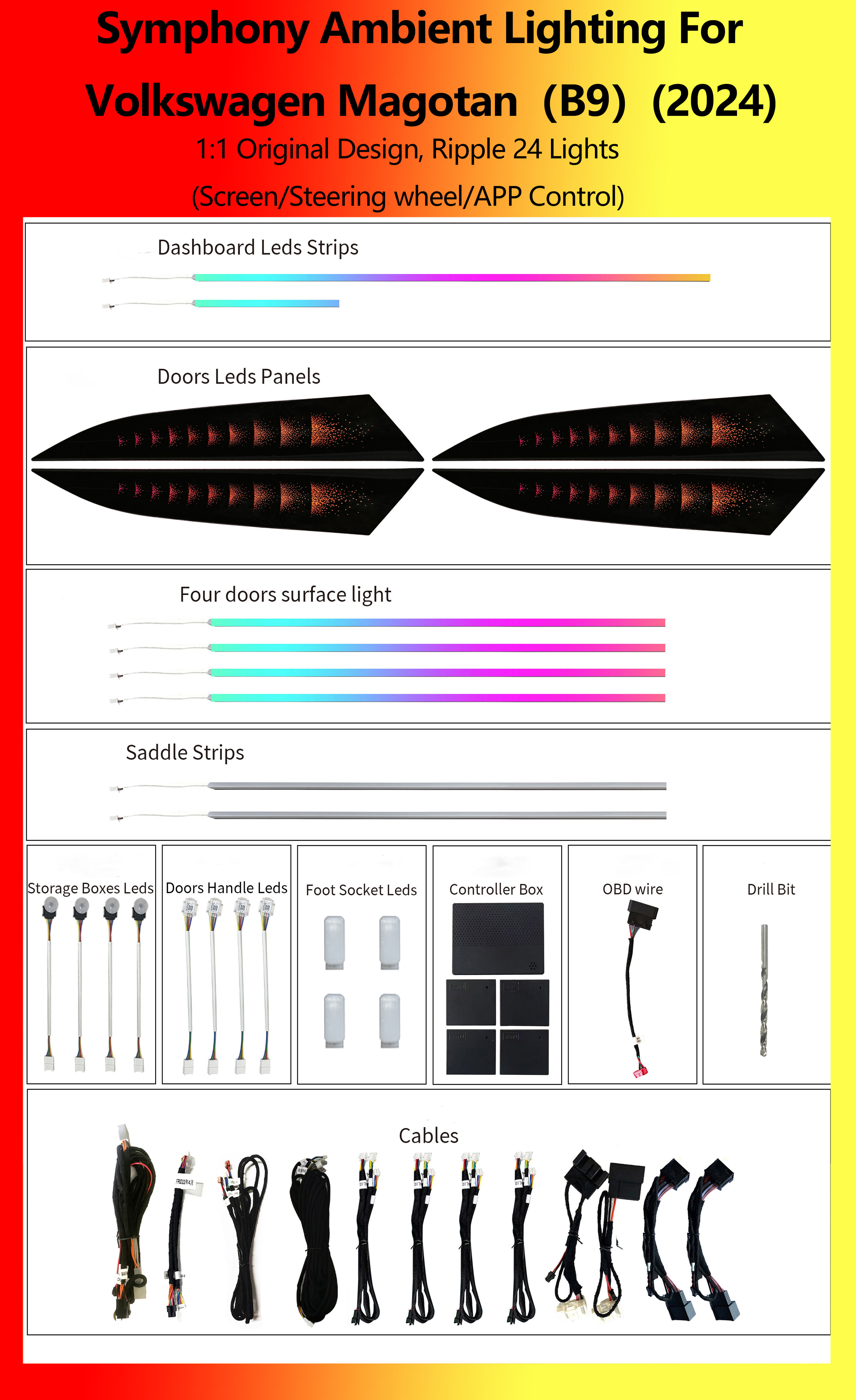 Volkswagen Magotan (B9) Sinfonía Ondulada 24 Luces