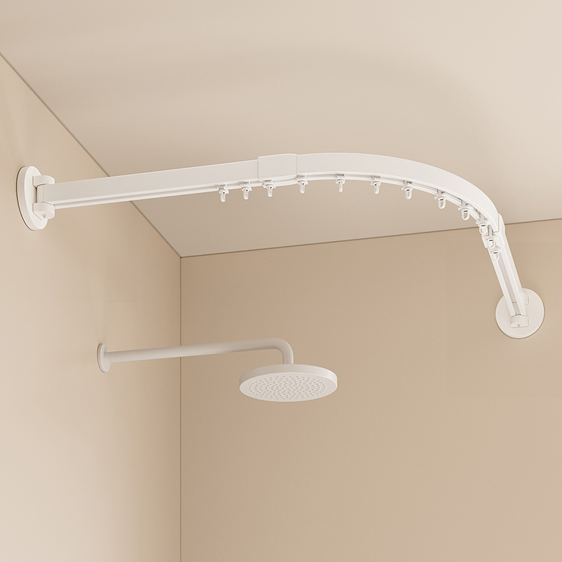 Section de rail télescopique blanc en arc, rouleaux 50-70-70-90-16