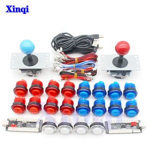 2 Player <strong>Arcade</strong> Contest DIY Kits USB Encoder Joystick +28MM LED Buttons for PC <strong>Arcade</strong> Mame <strong>Raspberry</strong> <strong>Pi</strong> 2 3 3B Games - Product Image 1