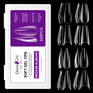Fabrika toptan tırnak ipuçları hiçbir C eğrisi kutusu kare Stiletto ekstra uzun düz ABS çivi XXXL tabut orta Stiletto Nail İpuçları - Product Image 1