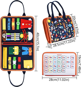 Hoge Kwaliteit Montessori Educatief Drukke Bord Speelgoed Kleurrijk Vilt Boek & Dinosaurus Gevormd Nieuw Speelgoed Voor Kinderen Populaire Kinderen Drukke Tas - Product Image 2