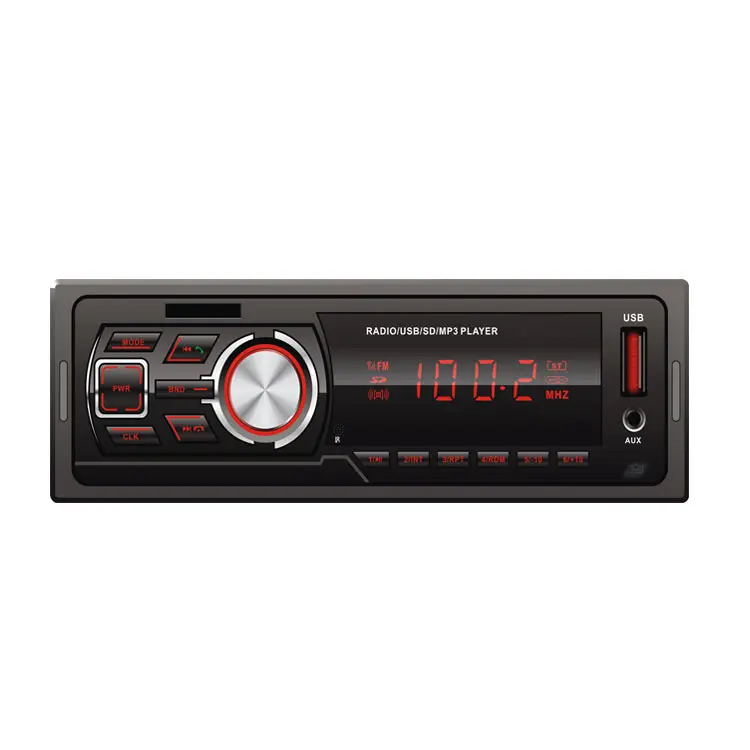 Tek Din LED ekran FM araba radyo eller serbest çağrı 4RCA araba Stereo ısı emici uzaktan TF araba Mp3 oyuncu