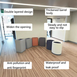 Indoor <strong>Direct</strong> Entrance Plastic Waste <strong>Bin</strong> Large 8L/10L/12L/15L Trash Can with Built-In Outer Bucket Garbage/Dust Container - Product Image 3