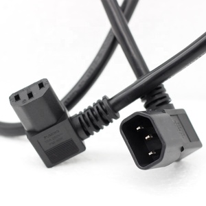 Avrupa standardı IEC dik açılı C14/C13 konnektör güç kablosu 3*1mm endüstriyel bakır kablo PVC izolasyonlu - Product Image 4