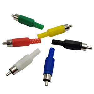 Enchufe RCA azul macho Pin AV altavoz Cable conector REPRODUCTOR DE DVD mezclador altavoz conectar enchufe plástico RCA enchufe RCA Jack L - Product Image 3