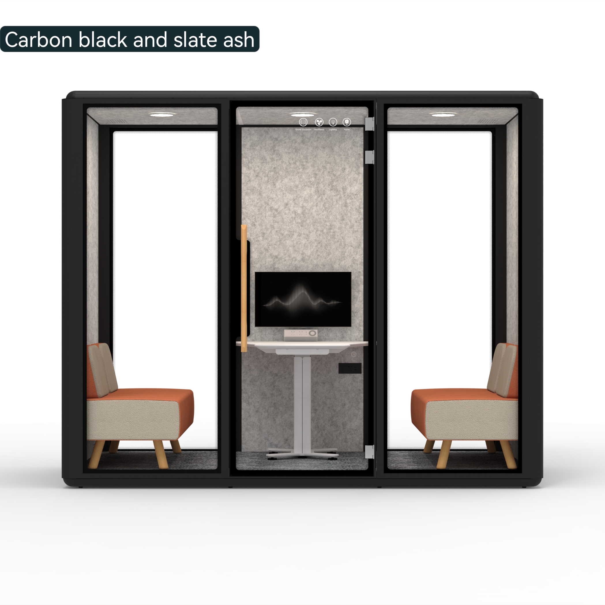 Negro de carbono y gris plata