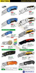 OEM <strong>Fancy</strong> Color Folding Utility Knife Fold Box Cutter With Extra <strong>Sharp</strong> Blade Metal Handle and Belt Clip Design Foldable Knife