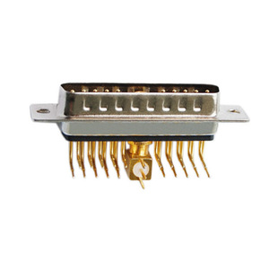 Conector de alta corriente 21W1 D-sub personalizado 10/20/30/40A Terminal de conexión macho/hembra coaxial doblado de 23 pines personalizable - Product Image 1