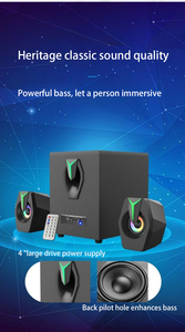 2023 новый деревянный RGB красочный bluetooth динамик новейший высококачественный полный диапазон беспроводной компьютерный ПК динамик RGB игровой динамик - Product Image 5