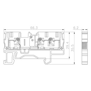 Reemplace SU DEGSON, alimentación de DS4-TW a través de bloques de terminales de tierra y multiconductores DINKLE, una entrada, dos salidas - Product Image 2