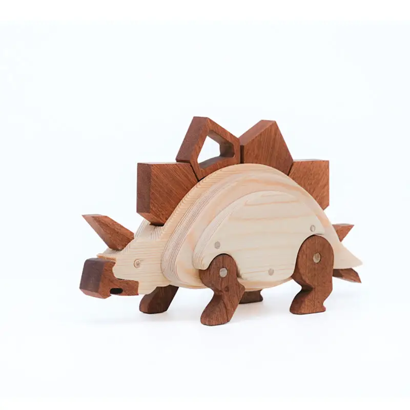 Rompecabezas de dinosaurio 3D artesanías de madera sin terminar rompecabezas de madera ornamento artesanías de madera decoraciones para el hogar rompecabezas para niños