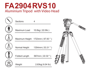 Bán Buôn Chất Lượng Cao Nhỏ Gọn Nhôm <span class=keywords><strong>Tripod</strong></span> Với Video Head Pan Nghiêng Máy Ảnh <span class=keywords><strong>Tripod</strong></span> Stabilizer - Product Image 6