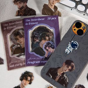 10 fogli per confezione di adesivi heartbeat frame serie giovanile a tema manuale materiale decorativo 6 modelli