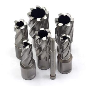 Annular Cutter Set 7pcs 3/4 Inch <strong>Weldon</strong> Shank 1 Cutting Depth 1/2-1-1/16 Cutting Diameter Two-Flat HSS Kit - Product Image 4