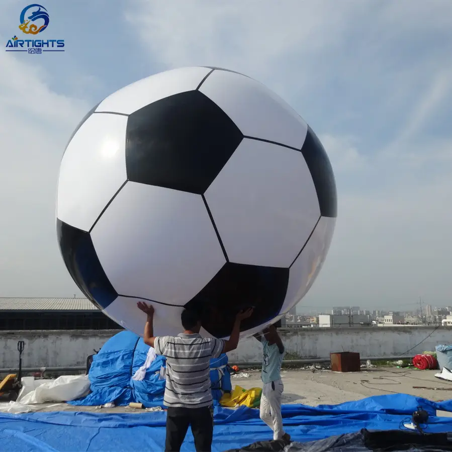 Pallone gonfiabile all'aperto dell'elio di calcio del pallone dell'elio di forma promozionale di calcio per la decorazione