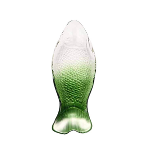 海洋风格贝壳形状冰淇淋沙拉甜品盘创意玻璃器皿水晶贝壳玻璃盘海螺形状小吃盘 - Product Image 2