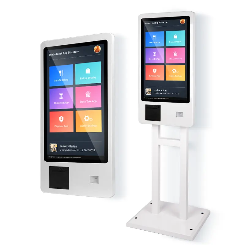 OEM miễn phí Đứng tự dịch vụ kiosk tự kiểm tra kiosk Máy dịch vụ thanh toán kiosk cho suprermarket