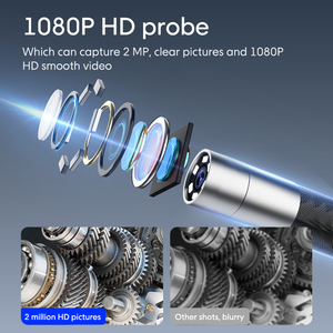 Hafif profesyonel endüstriyel endoskopik mikro mini taşınabilir hd 1080 kamera ile 5 inç ips ekran boroskop endoskop p arabalar için - Product Image 3