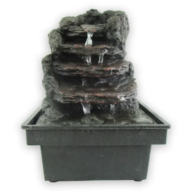Mini fuente de agua de rocalla para interiores, regalo, artículos de decoración para el hogar con pilas