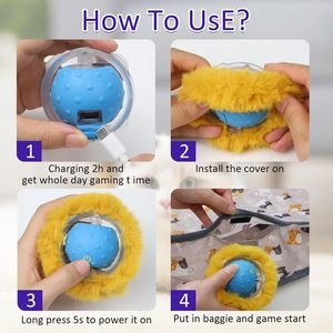 Interaktif kedi oyuncak topu kese içinde hızlı haddeleme, hareket Chirping kedi oyuncak gizlemek ve fare yakalamak oyunu aramak - Product Image 4
