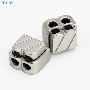 Vòng dây khóa mùa xuân clasps Matte Sliver Kim Loại chuyển đổi đôi lỗ chuỗi dây khóa điều chỉnh khóa dây rút đàn hồi - Product Image 2