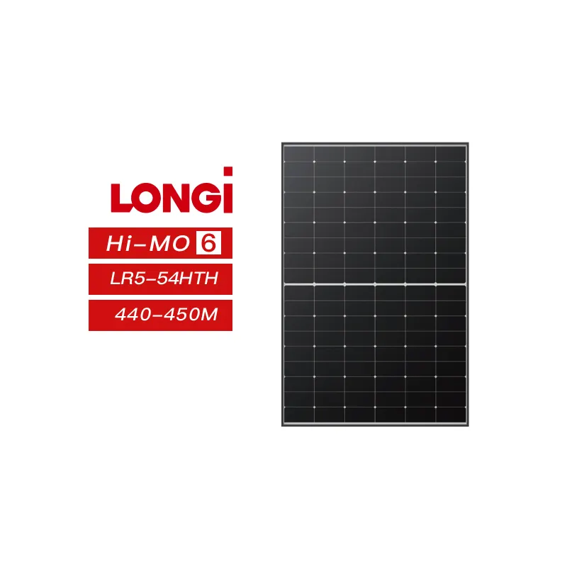 China Top One Marke Longi 440w 445w 450w Solar panel Solar wafer All Black Hi-mo 6 Wissenschaftler Lr5-54hth 440-450m