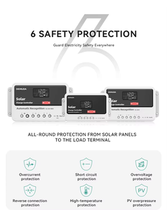 Контроллер солнечного зарядного устройства DEMUDA PWM 10A 20A 30A 12V/24V автоматический вход DC Цифровой ЖК-дисплей Солнечный контроллер Белый ЖК-экран - Product Image 3