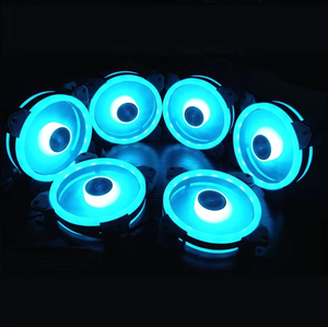 Ventiladores de caja de computadora con luz multicolor al por mayor de fábrica Ventiladores de caja de PC con control remoto