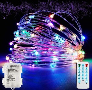 Waterproof <strong>LED</strong> Fairy <strong>Lights</strong> <strong>with</strong> Music Sound Control 5M 10M Battery Operated 8 Modes <strong>Timer</strong> <strong>String</strong> Copper Remote for Christmas - Product Image 5