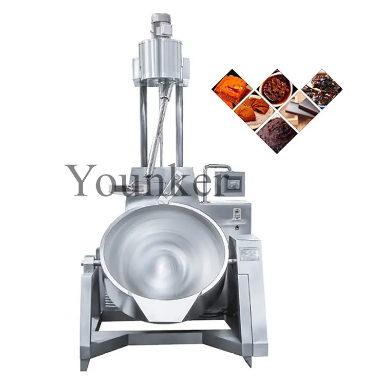 Electric Gas Heating Jacketed Kettle With Agitator/Industrial Jam Sauce Paste Cooking Machine/Chicken Meat Cooking Pot