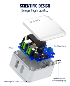 LDINO A2201 OEM elektronik ab abd Plug ile cep şarj kablosu çift USB şarj bağlantı noktası telefon şarj adaptörü - Product Image 5