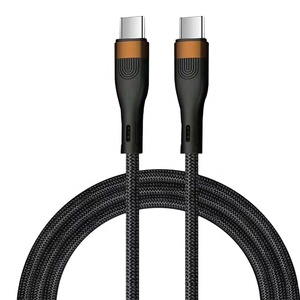 深圳标准1m编织尼龙USB C数据充电线微型充电器套装3A快速充电适用于iPhone 15 PD 100W金属USB - Product Image 1