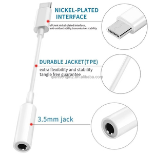 带dac芯片的usb c型至3.5毫米音频适配器数字版本c型音频适配器c型至3.5毫米音频插孔适配器
