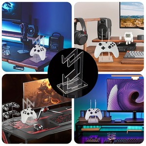 Profesyonel evrensel akrilik tutucu çift oyun denetleyicisi Ps4 Ps5 <span class=keywords><strong>Xbox</strong></span> One anahtarı için standı
