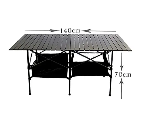 140cm Plus Pliante de Camping En Aluminium Rouleau de Table Table