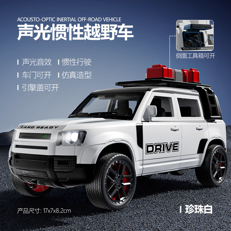 Ht8601-white sound-and-light inertial off-road vehicle