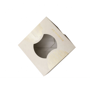 <strong>Custom</strong> Printed Kraft Paper <strong>Box</strong> <strong>with</strong> Clear <strong>Display</strong> <strong>Window</strong> Personalized Packaging for Gift Gold Foil Handling - Product Image 3