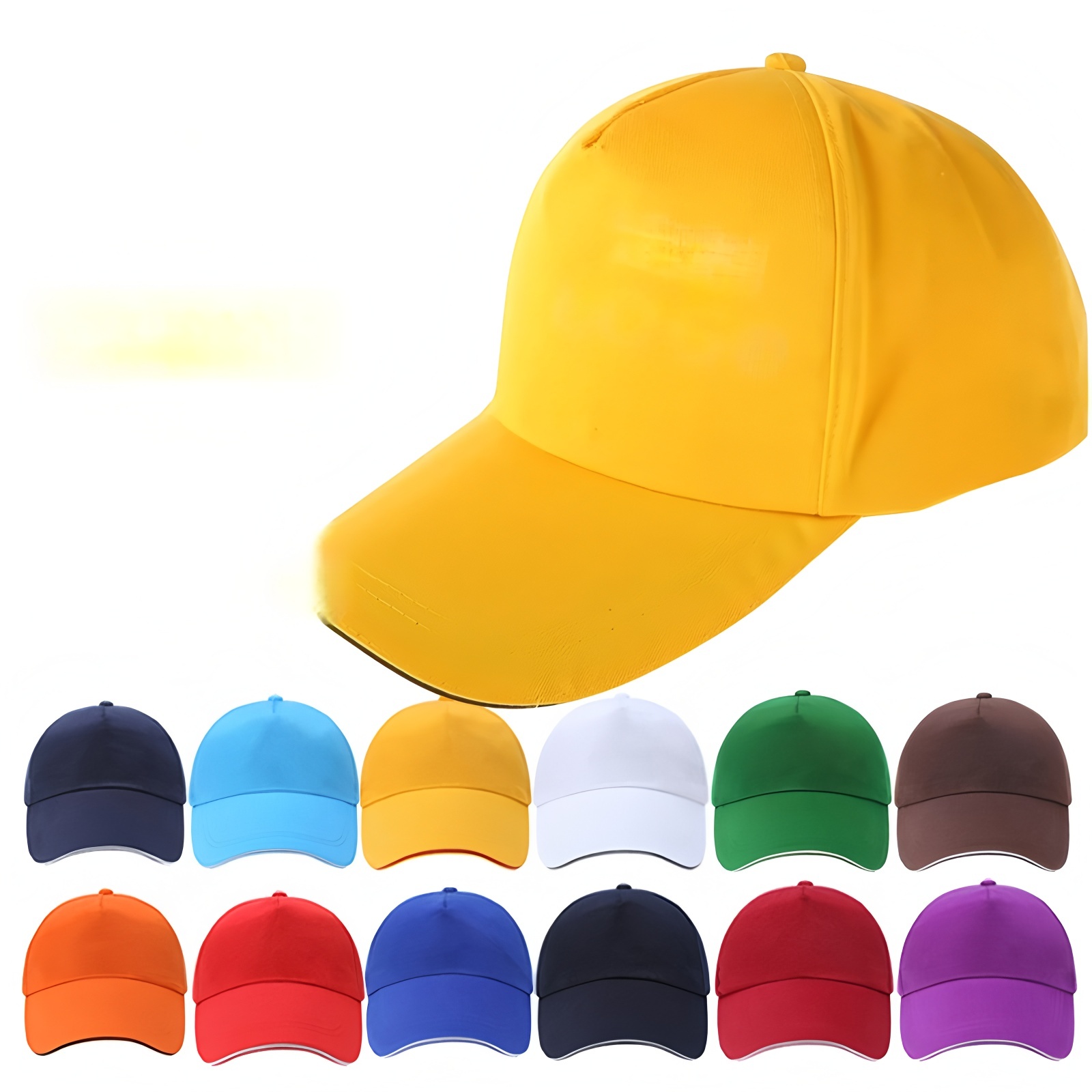 Casquette de baseball 5 panneaux en polycoton