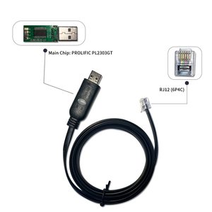 PI2303GTチップを備えたUSB-RJ126P4C RS232シリアルケーブル - Product Image 2