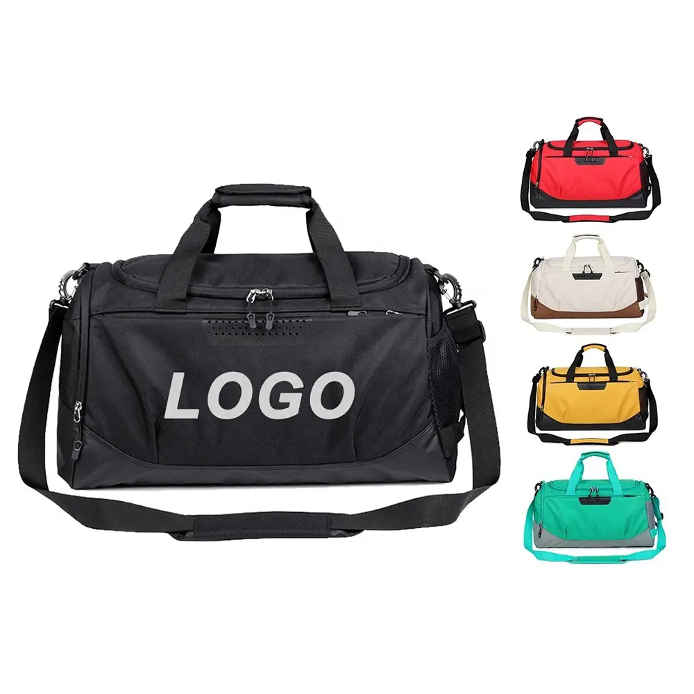 Custom Logo Large Capacity Portable Multifunctional Camping Waterproof Gym Sports Duffle Bag Travel Outdoor Gym Fitness Bag