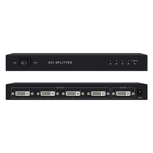 TONLI 4K <strong>4</strong>-Port DVI <strong>Splitter</strong> 1X4 <strong>1</strong>-in-<strong>4</strong>-out Video Distribution Duplicator 3840*2160 DVI to <strong>4</strong> DVI <strong>Splitters</strong> &amp; Converters - Product Image 1