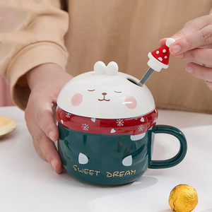 แก้วพอร์ซเลนที่มีการออกแบบ Handpaint กับการออกแบบกระต่าย - Product Image 2