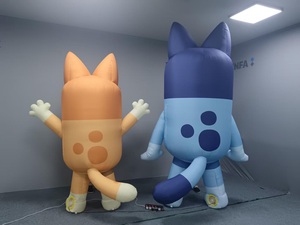 Kích Thước Tùy Chỉnh Khổng Lồ Màu Xanh Phim Hoạt Hình Động Vật Con Chó Nhân Vật <span class=keywords><strong>Inflatable</strong></span> Bóng Cho Quảng Cáo Bên Trang Trí - Product Image 5