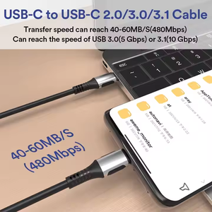 2025 pd 60w高速充電ワイヤーコードタイプc ~ タイプc pd充電usb cケーブル - Product Image 3