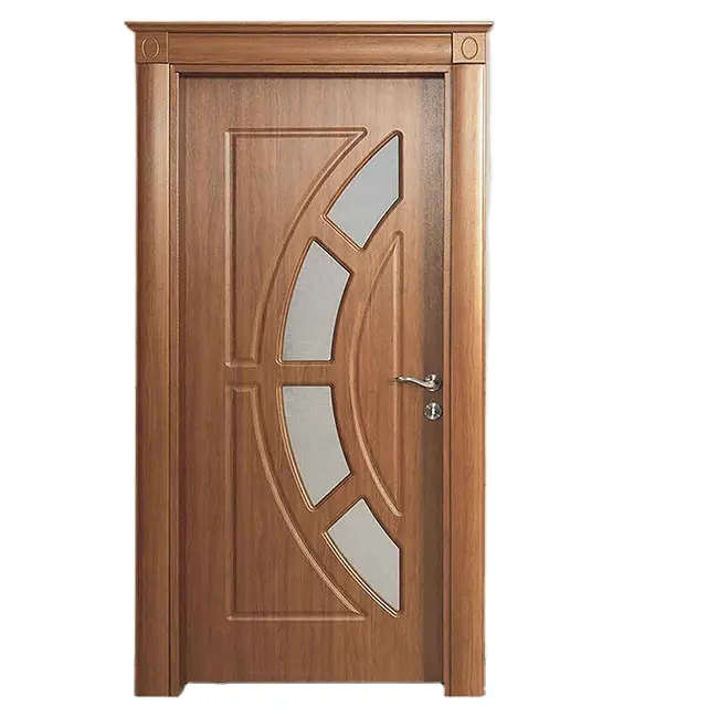 Porte en bois moderne, photos, grille principale avec verre, livraison gratuite